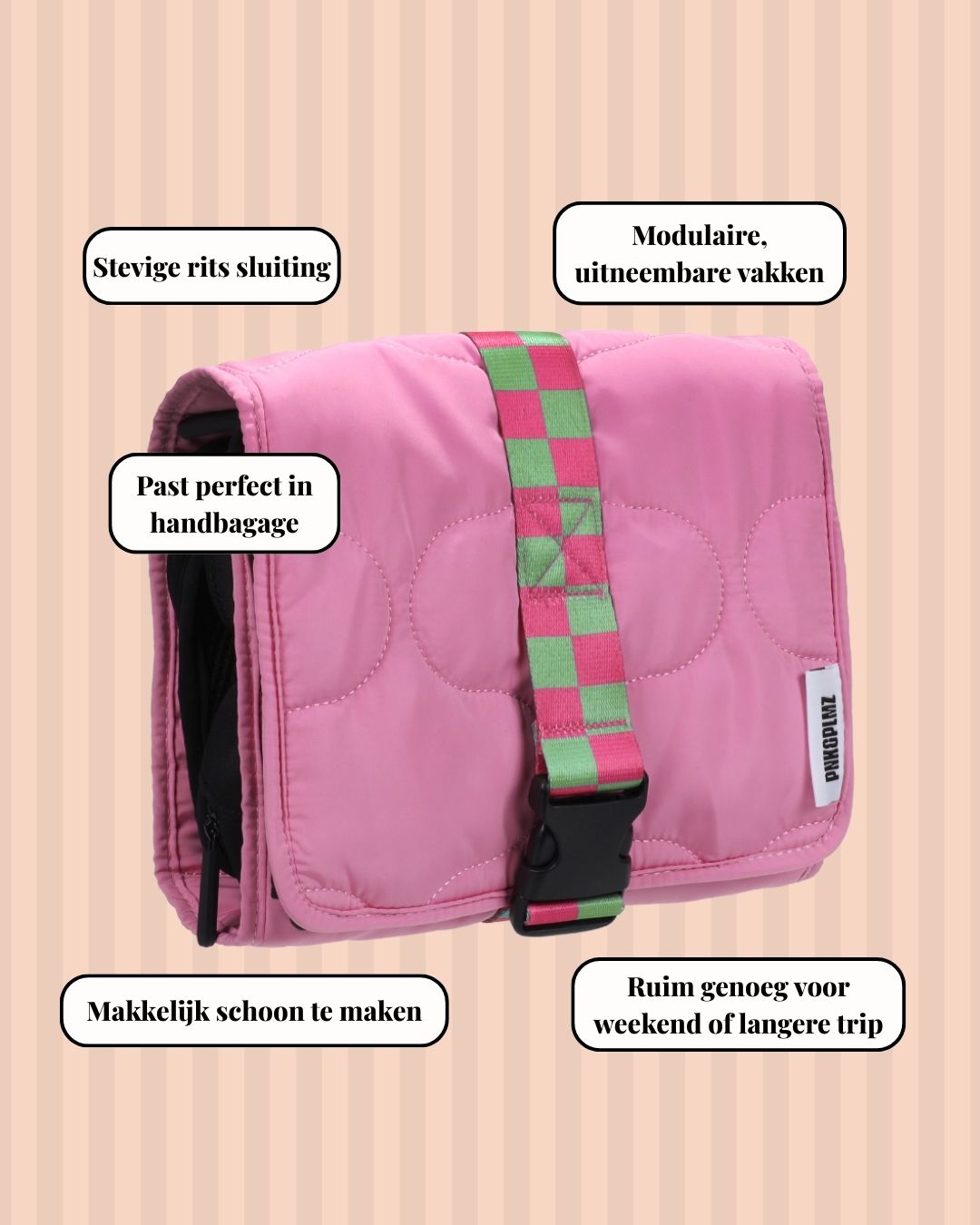 The Ultimate Travel Set – Modulaire Toilettas met Kliksysteem (Paars) - PNK&PLMZ