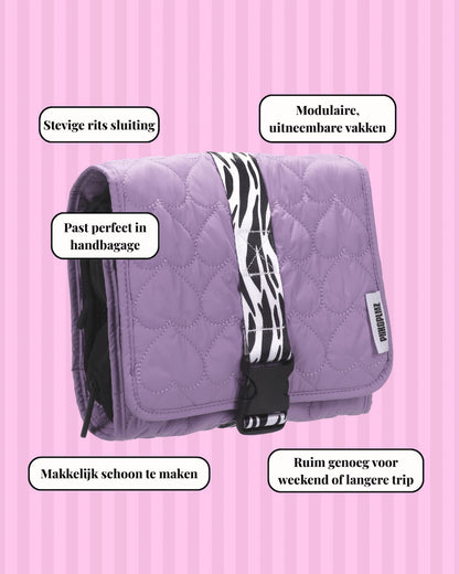 The Ultimate Travel Set – Modulaire Toilettas met Kliksysteem (Paars) - PNK&PLMZ