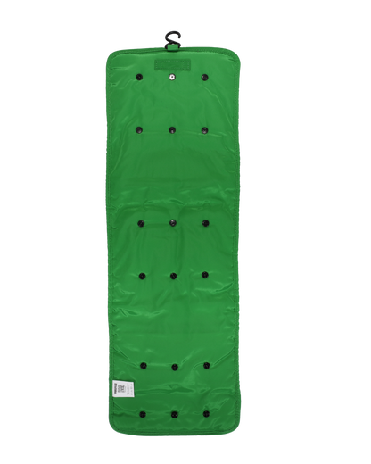 Losse groene sleeve zonder pouches – modulair kliksysteem