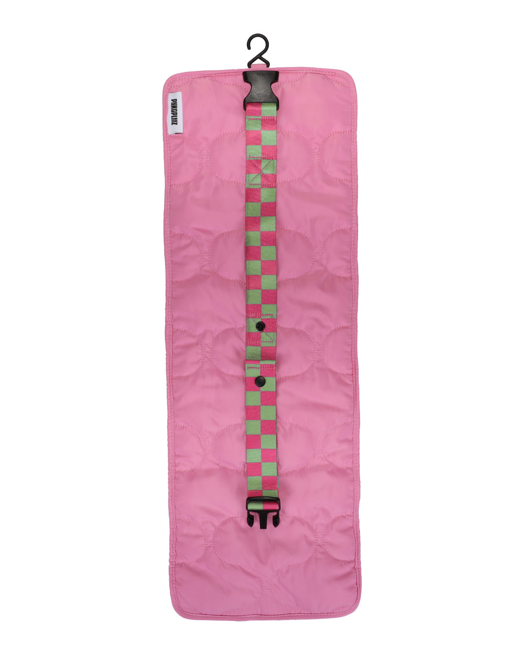 Achterkant van de roze set openzonder 
ingeklikte pouches