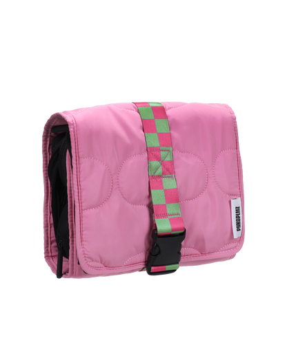 Roze toilettas gesloten – voorkant met zachte afwerking